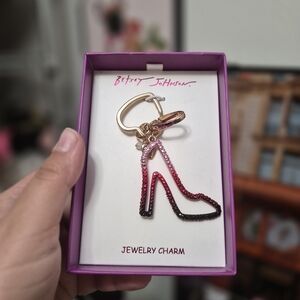 Betsey Johnson Pink and Black Shoe Charm